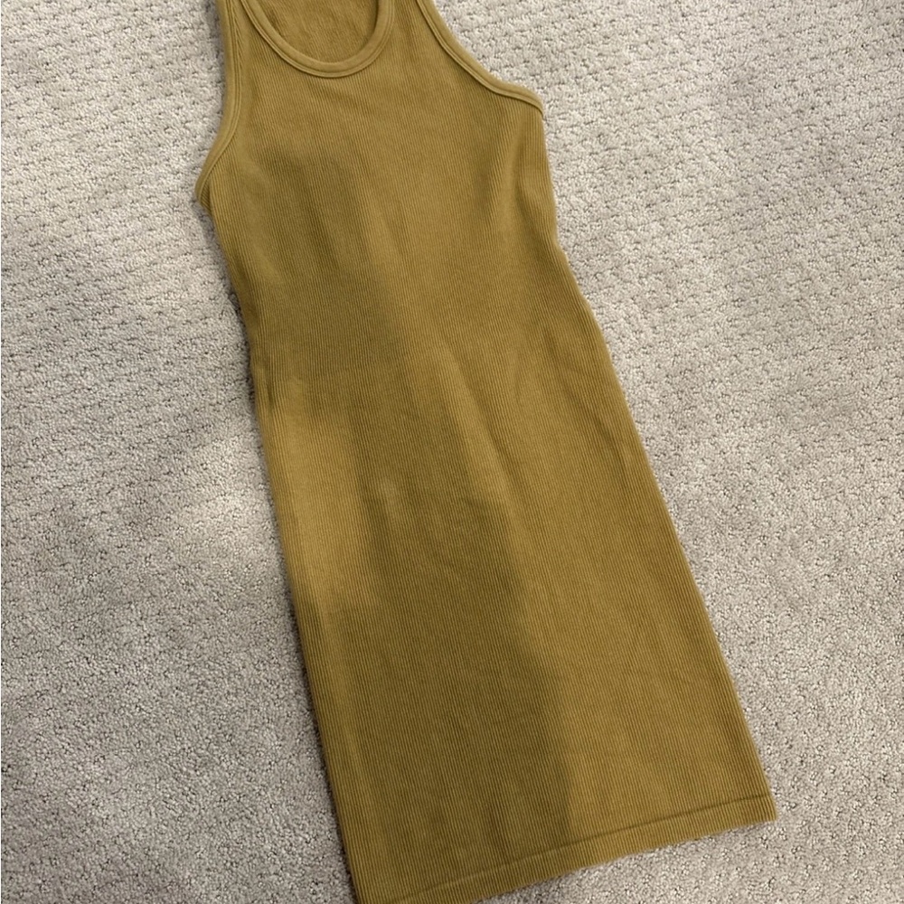 ALO Yoga seamless warm night tan dress